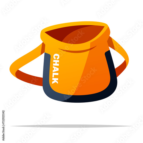 Climbing chalk bag pouch vector isolated illustration