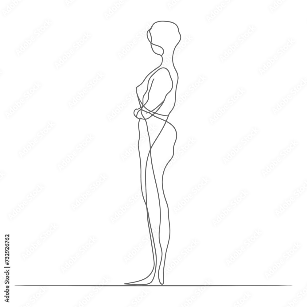 aesthetic woman with continuous line art style black color only aesthetic woman with continuous line art style black color only
