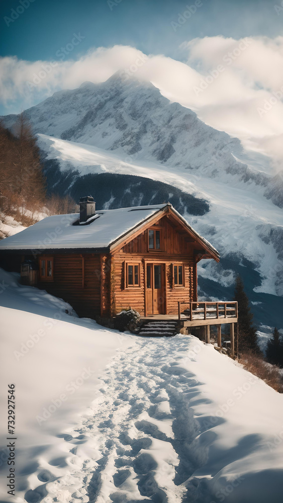 Dreamy Wooden Cottage in the mountains in Alaska