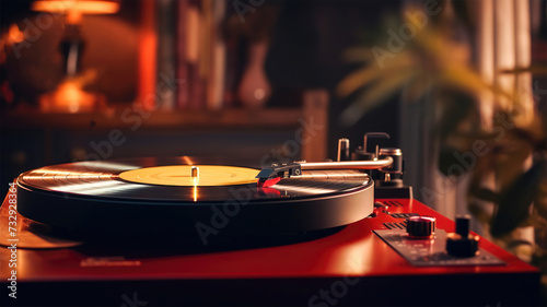 Vintage Record Player: Vinylpinning and Mic in the Air