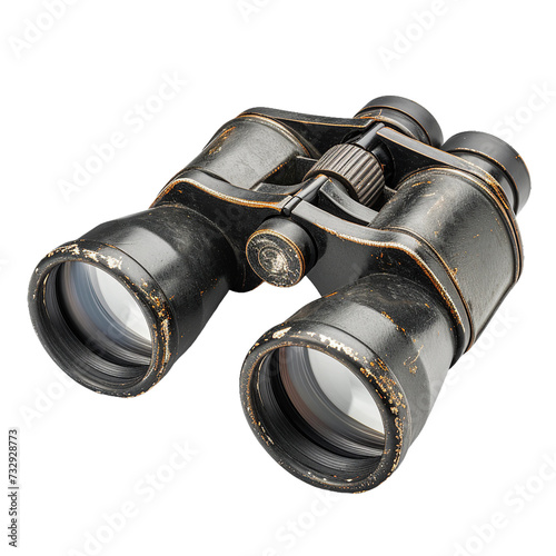 Field Binoculars, transparent background, isolated image, generative AI