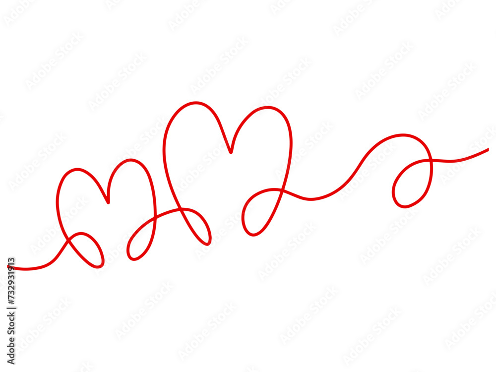 Valentines Heart Line Art Background
