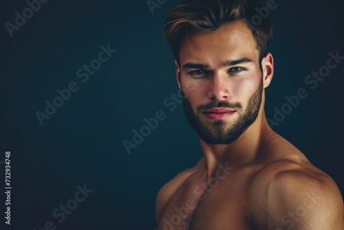 Attractive male isolated on background