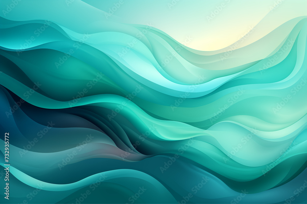 Teal gradient brush design abstract background