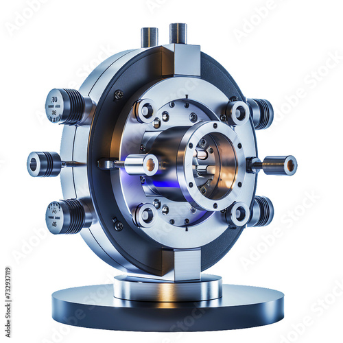 Laser interferometer, transparent background, isolated image, generative AI
