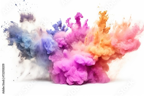 Celebrating Holi's Vibrant Traditions. A Celebration of Vibrant Colors, Joyful Dance, Traditional Music, and Community Unity, Bringing Renewal, Happiness, and Love in a Festival of Life and Laughter.