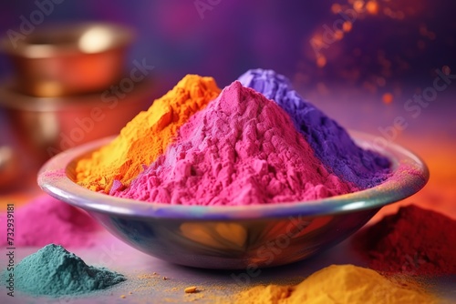 Celebrating Holi's Vibrant Traditions. A Celebration of Vibrant Colors, Joyful Dance, Traditional Music, and Community Unity, Bringing Renewal, Happiness, and Love in a Festival of Life and Laughter.