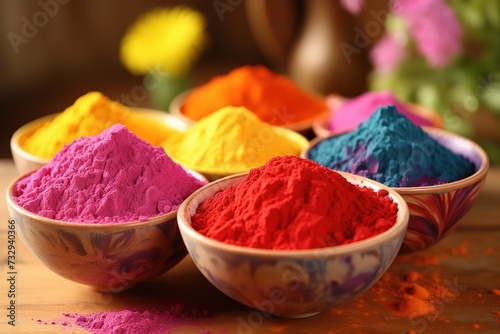 Celebrating Holi's Vibrant Traditions. A Celebration of Vibrant Colors, Joyful Dance, Traditional Music, and Community Unity, Bringing Renewal, Happiness, and Love in a Festival of Life and Laughter.