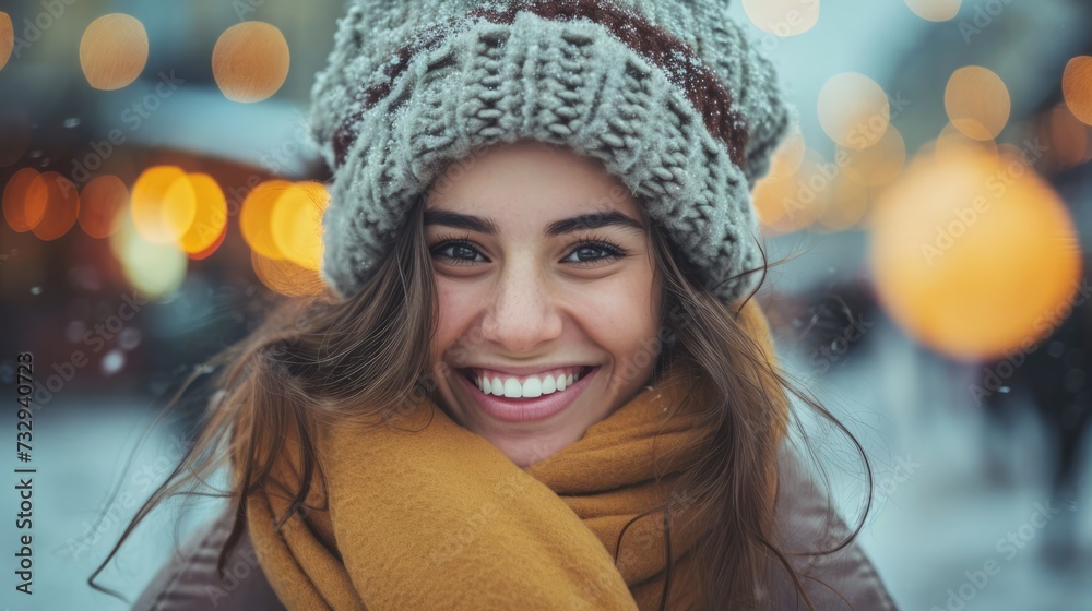 The girl's captivating smile reveals her immaculate, shining teeth, exuding charm and cheerfulness. The girl's captivating smile reveals her immaculate, shining teeth, exuding charm and cheerfulness.