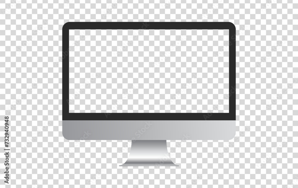 Monitor Computer Transparent Vector Mockup Design Monitor Computer Transparent Vector Mockup Design