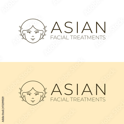 Asian Facial Treatments Minimal Logo Design