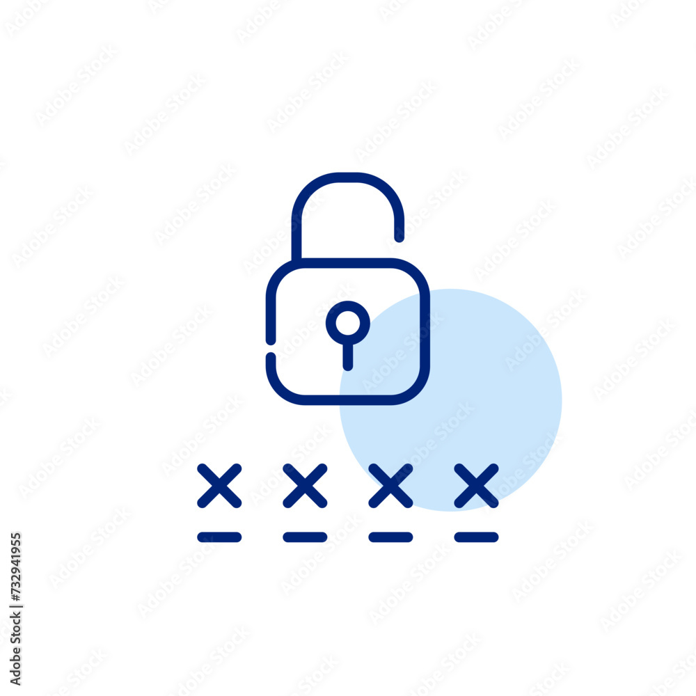 Securely protected account. Enter password to access. Pixel perfect, editable stroke Securely protected account. Enter password to access. Pixel perfect, editable stroke