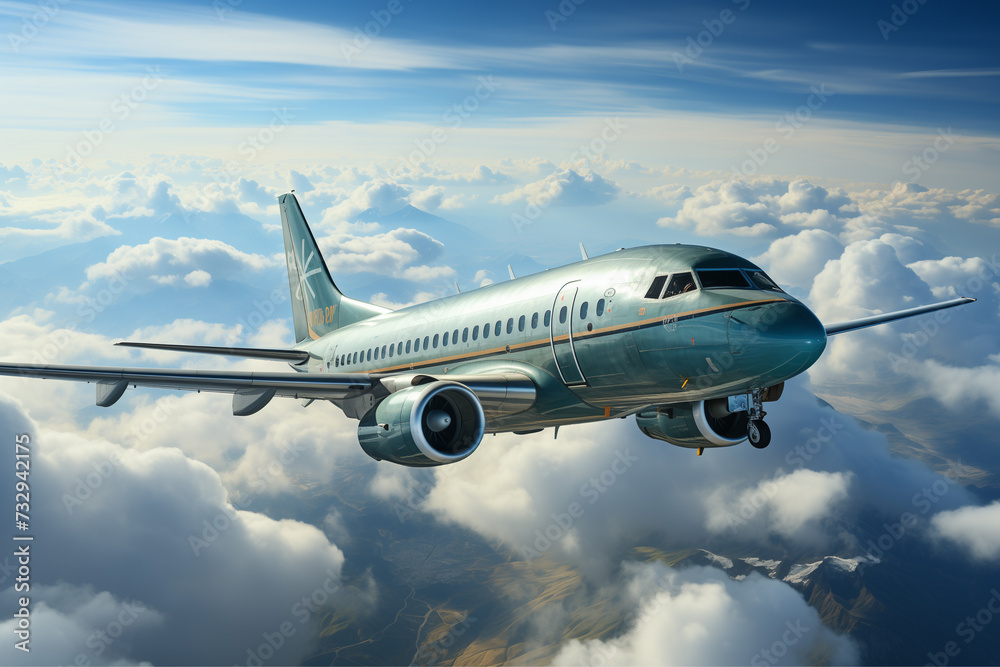 Obraz premium Airplane flying in the sky