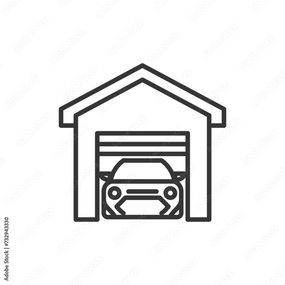 garage outline icon pixel perfect for website or mobile app garage outline icon pixel perfect for website or mobile app
