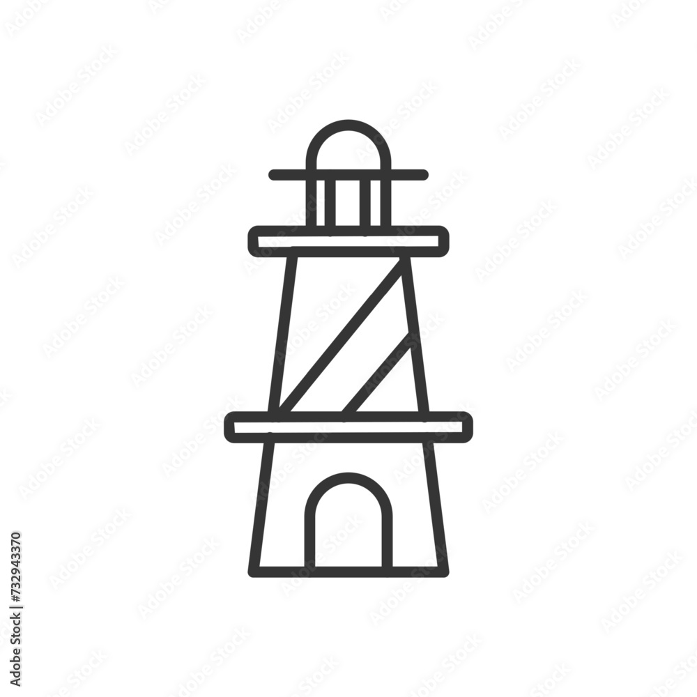 lighthouse outline icon pixel perfect for website or mobile app