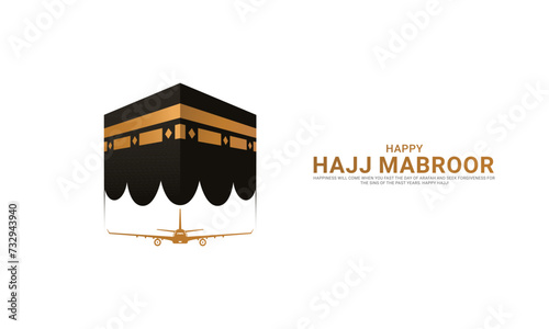 Al Hajj Mubarak Creative design for social media post.