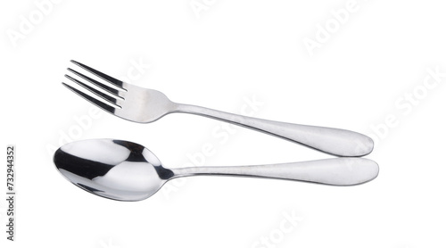 Spoon and fork is isolated on transparen png