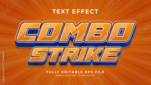 Editable text effect combo strike
