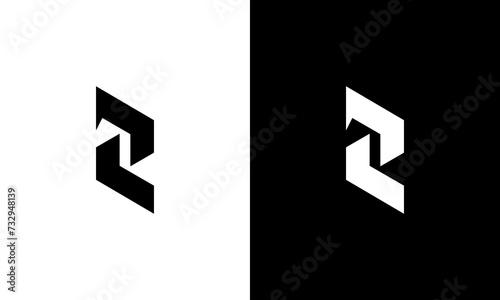 initial R monogram logo design vector