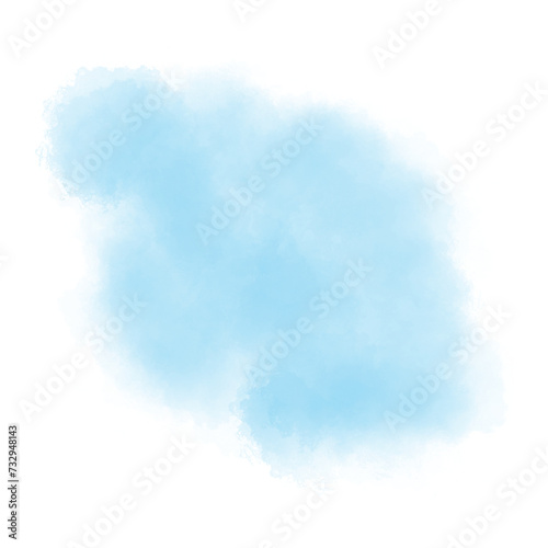 Blue abstract watercolor brush background.