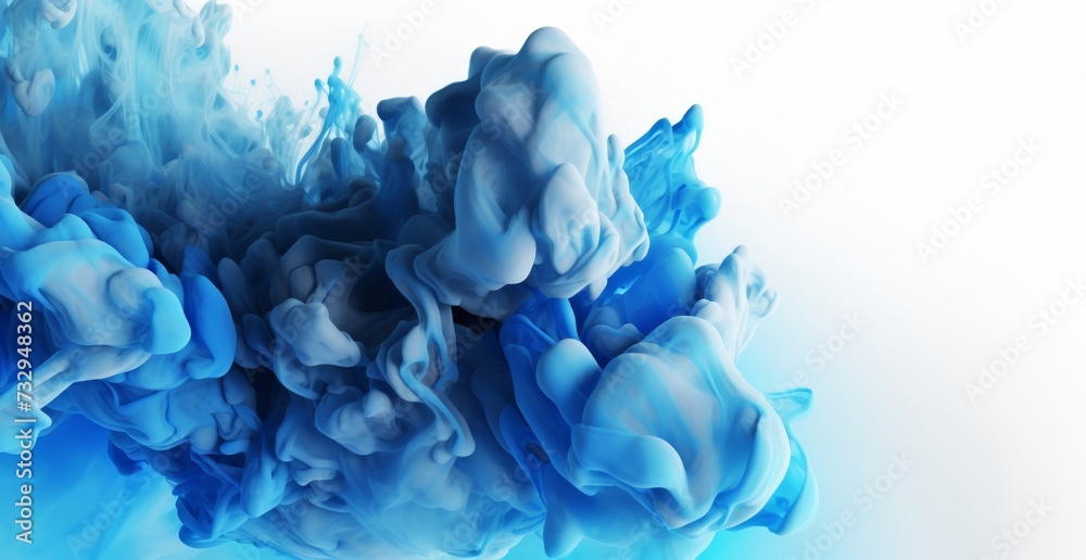Ink drop in water isolated on white background Ink drop in water isolated on white background