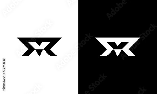 initial R monogram logo design vector