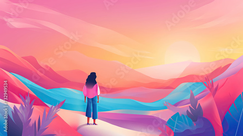 visually backgrounds using flat textures or gradients  modern simplicity and aesthetic appeal  Illustration  digital art  minimalist design
