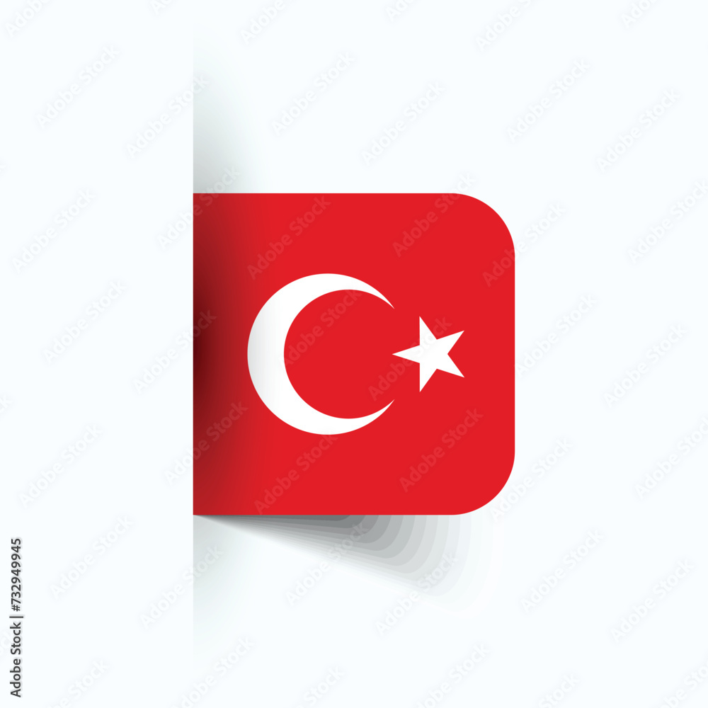 Turkey national flag, Turkey National Day, EPS10. Turkey flag vector icon Turkey national flag, Turkey National Day, EPS10. Turkey flag vector icon