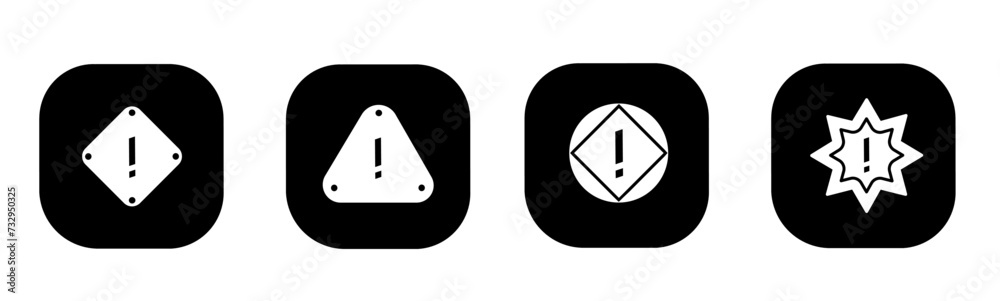Caution sign icon in flat. A caution sign icon design. Stock vector. Caution sign icon in flat. A caution sign icon design. Stock vector.
