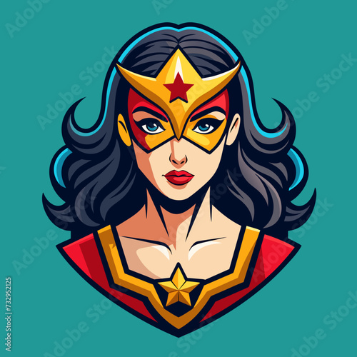 Beautiful Female Mask vector icon art illustration, mask icon vector art, modern and stylish mask