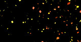 Vertical cute adorable confetti stars falling loop motion graphic asset. Confetti party popper explosion slowly falling star particles bg. Ideal for award shows, birthday cards, concerts, etc.