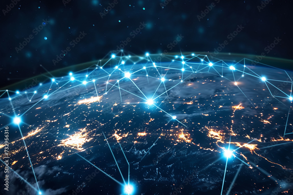 Obraz premium Global internet connectivity