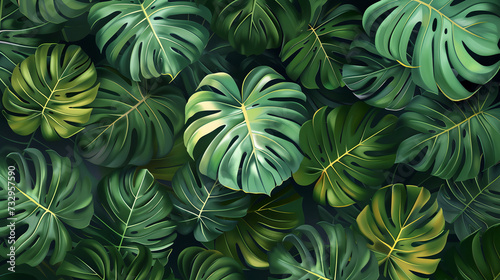 monstera leaf background