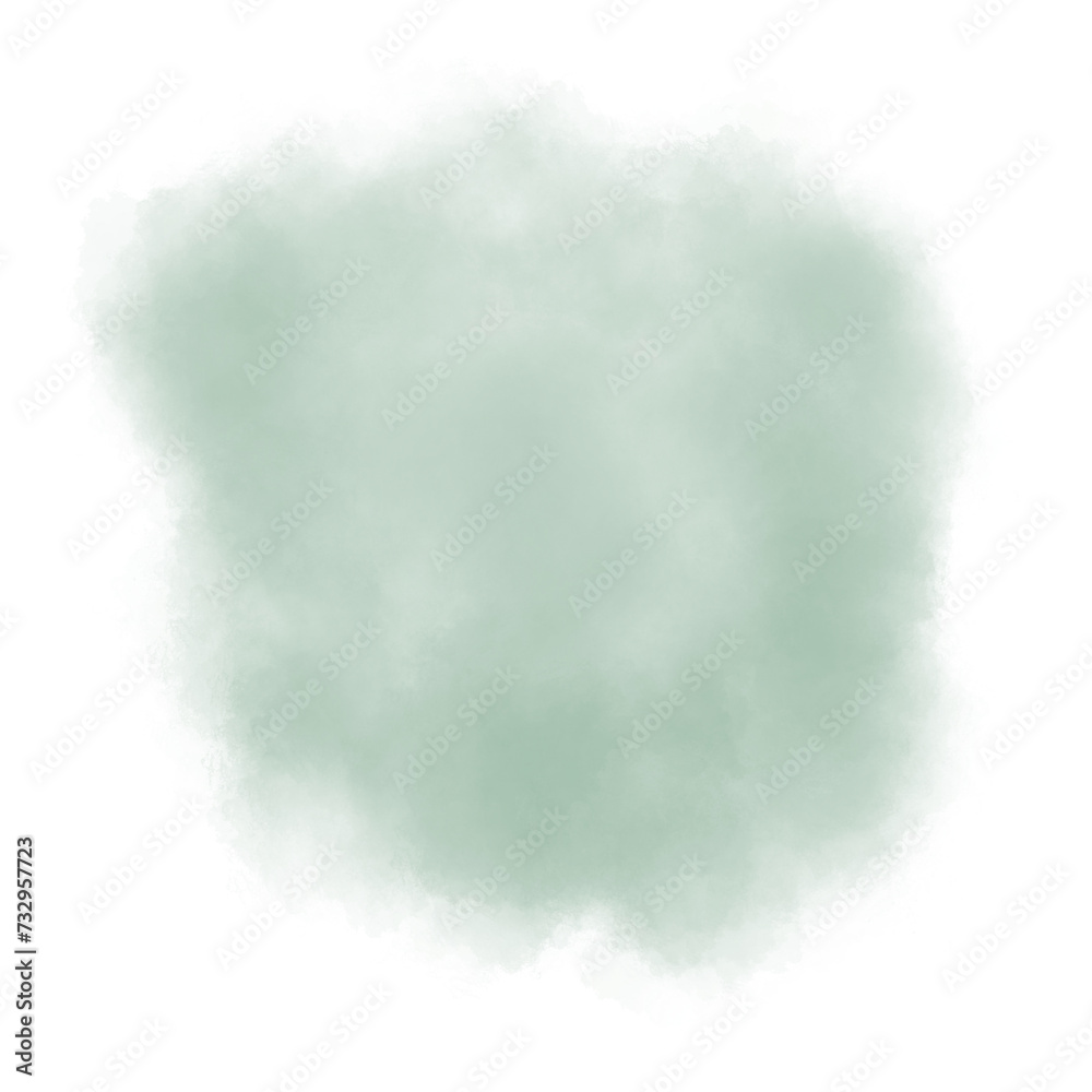 Green abstract watercolor brush background.