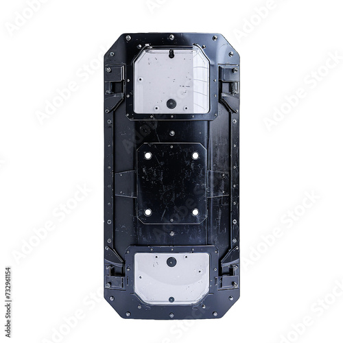 Riot Shield, transparent background, isolated image, generative AI photo