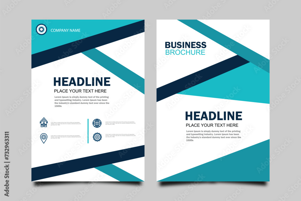 Abstract vector modern Business flyers, brochure , magazine with background green cover vector size template A4 Abstract vector modern Business flyers, brochure , magazine with background green cover vector size template A4