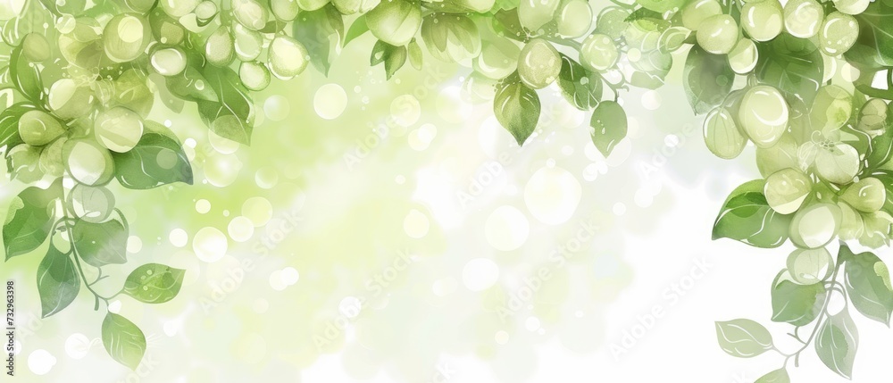 Fototapeta premium green leaves background with background and copy space ready