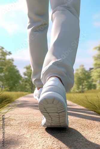 Man jogging in the park