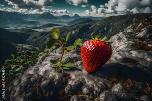 strawberry in the mountain