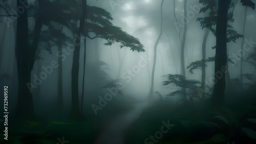 misty forest 