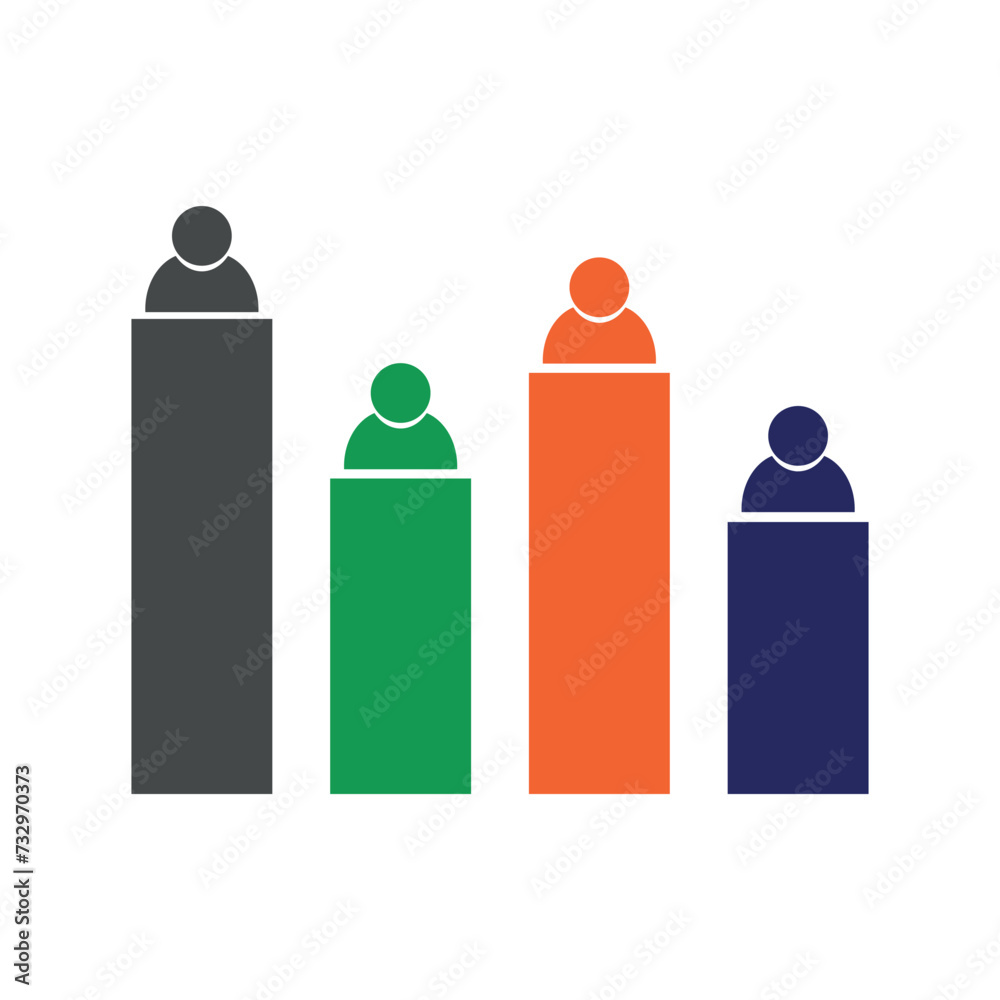 poll achievement concept chart vector. poll achievement concept chart vector.