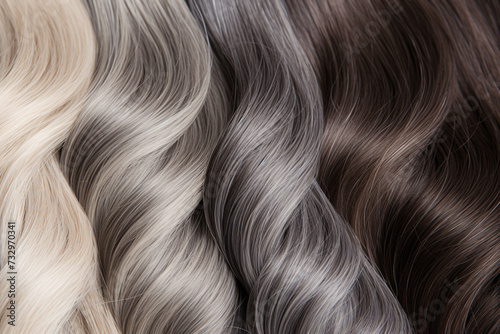 Different shades of gray hair