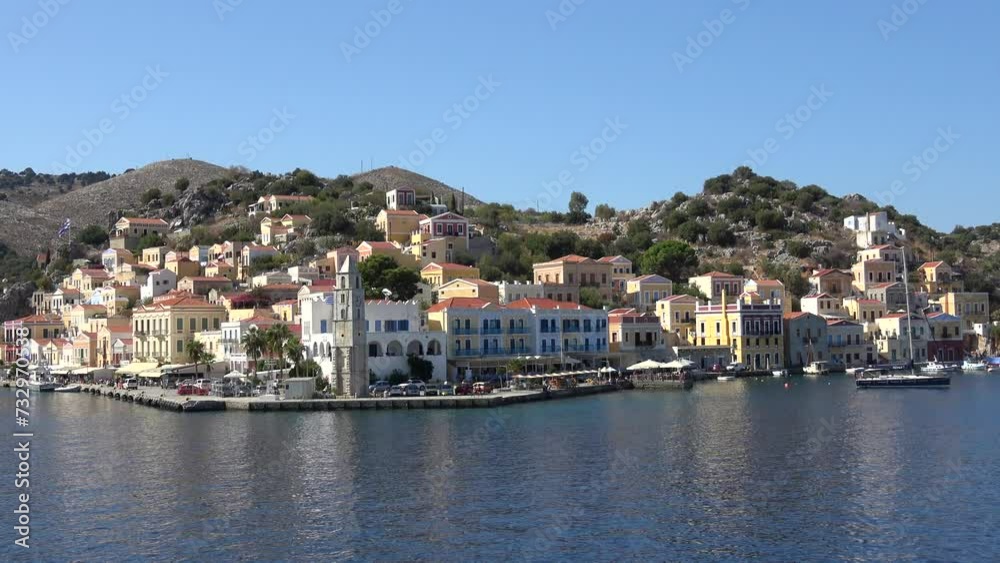 Symi island, Greece - 9th of October 2023: 4K On the go viewing the harbor of Symi island
Symi island, Greece - 9th of October 2023: 4K On the go viewing the harbor of Symi island