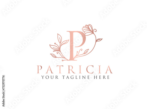 Initial letter B with leaf luxury logo. green leaf logo with business card design template