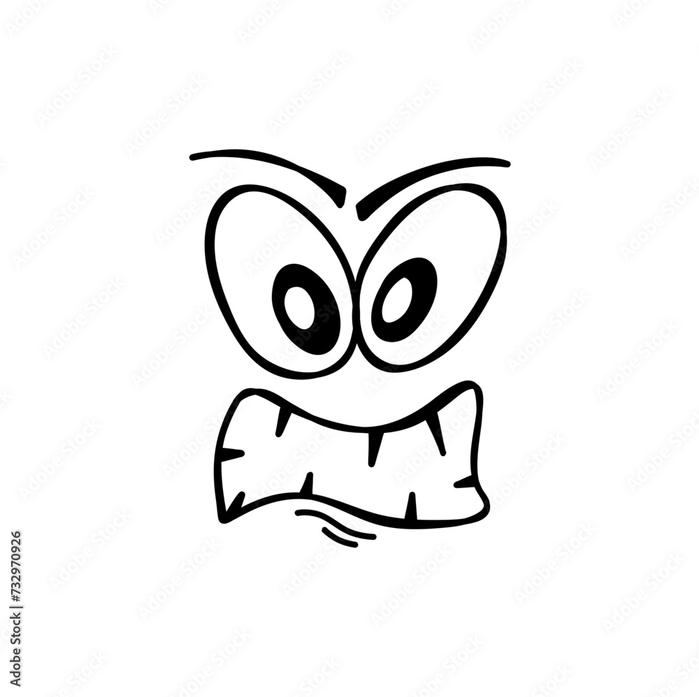 Hand drawn cartoon face expression Hand drawn cartoon face expression