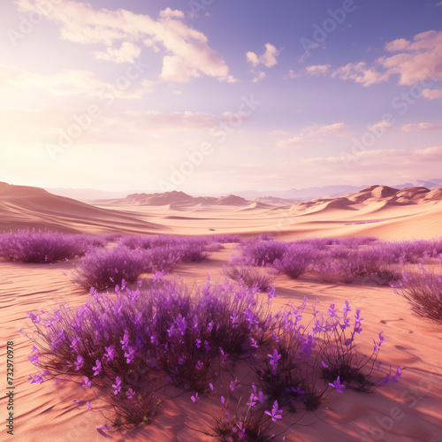 saudi arabia desert with Lavenders Job ID: 57cdc5d8-2294-427b-9305-b04e305555be