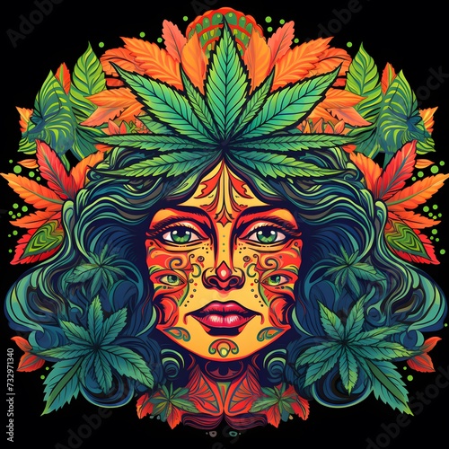 medicinal marijuana in a 1970s style