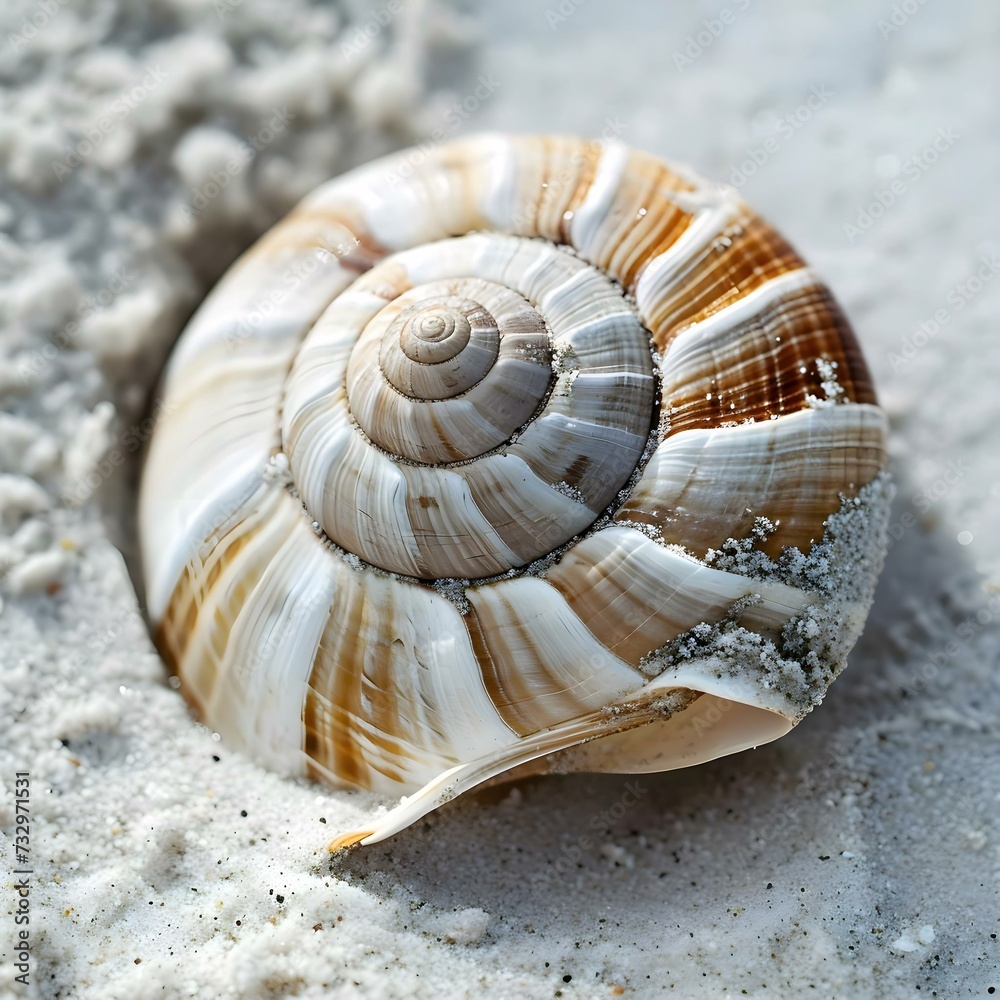 a close up of a shell on a beach a close up of a shell on a beach