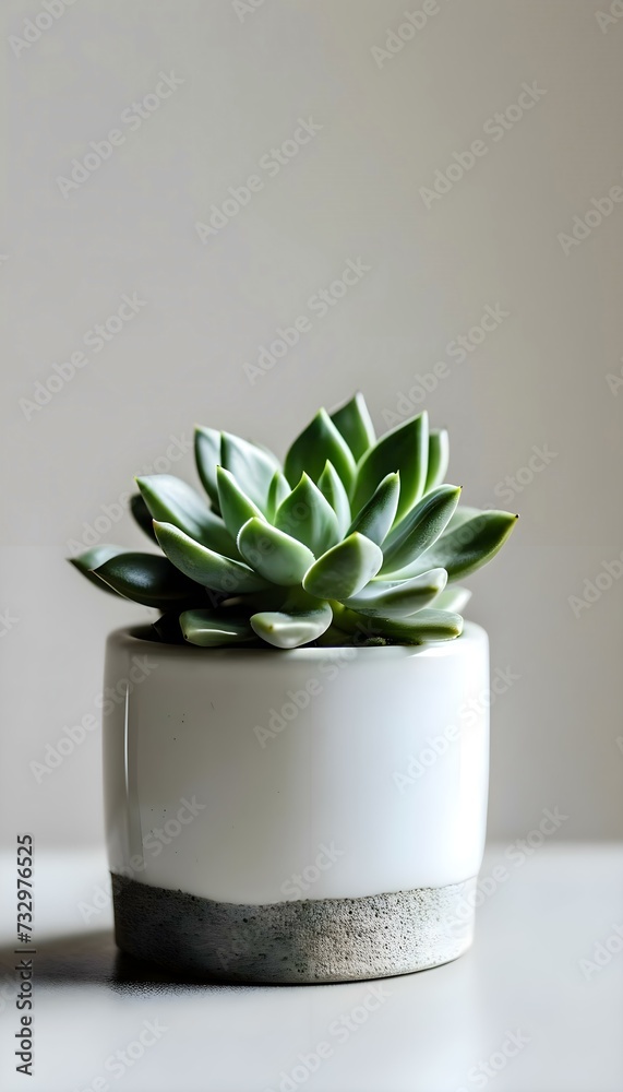 a white pot with a green plant in it a white pot with a green plant in it