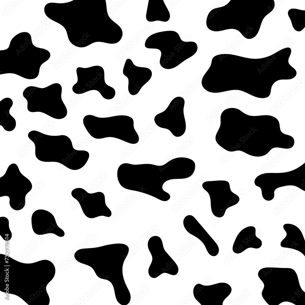 Cow print pattern animal seamless. Cow skin abstract for printing, cutting, and crafts Ideal for mugs, stickers, stencils, web, cover, wall stickers, home decorate and more.